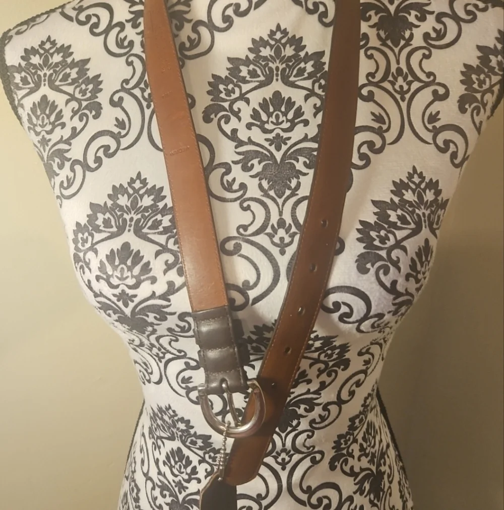 Rare Vintage Coach 8504 Brown Leather Belt – Medium – Made in Costa Rica